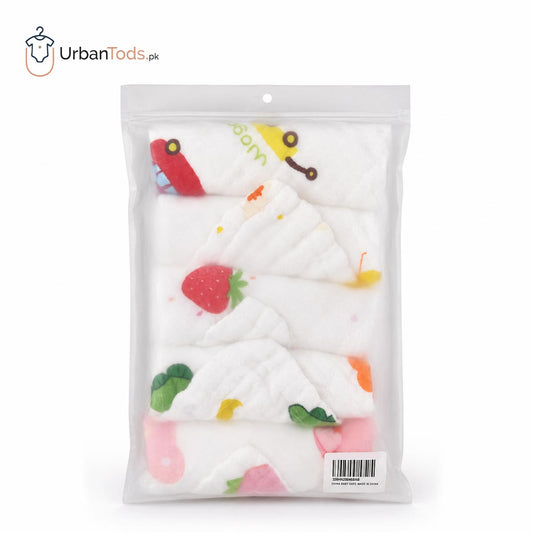 Premium Muslin Cotton 5 Pack Washcloth Set