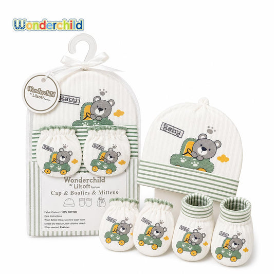 WONDERCHILD GREEN BEAR ACCESSORY GIFT SET