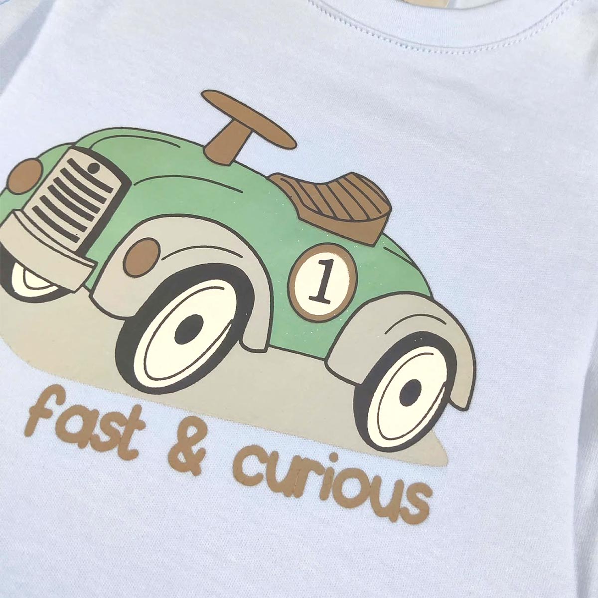 WONDERCHILD LIGHT BLUE FAST & CURIOUS T-SHIRT WITH TROUSER 2 PCS SET