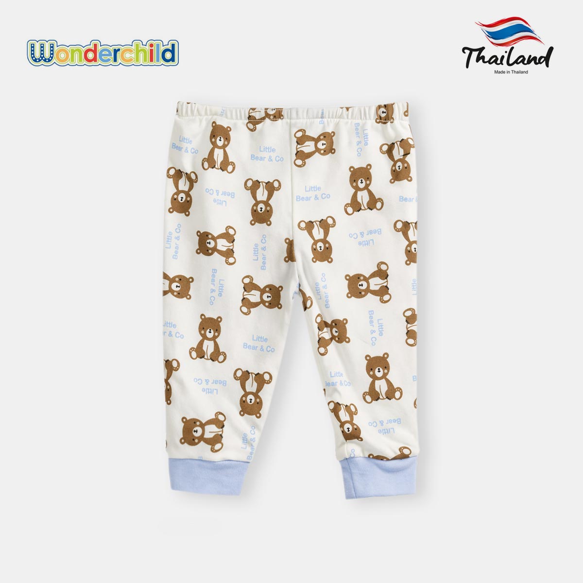 WONDERCHILD LIGHT BLUE LITTLE BEAR T-SHIRT WITH TROUSER 2 PIECES SET