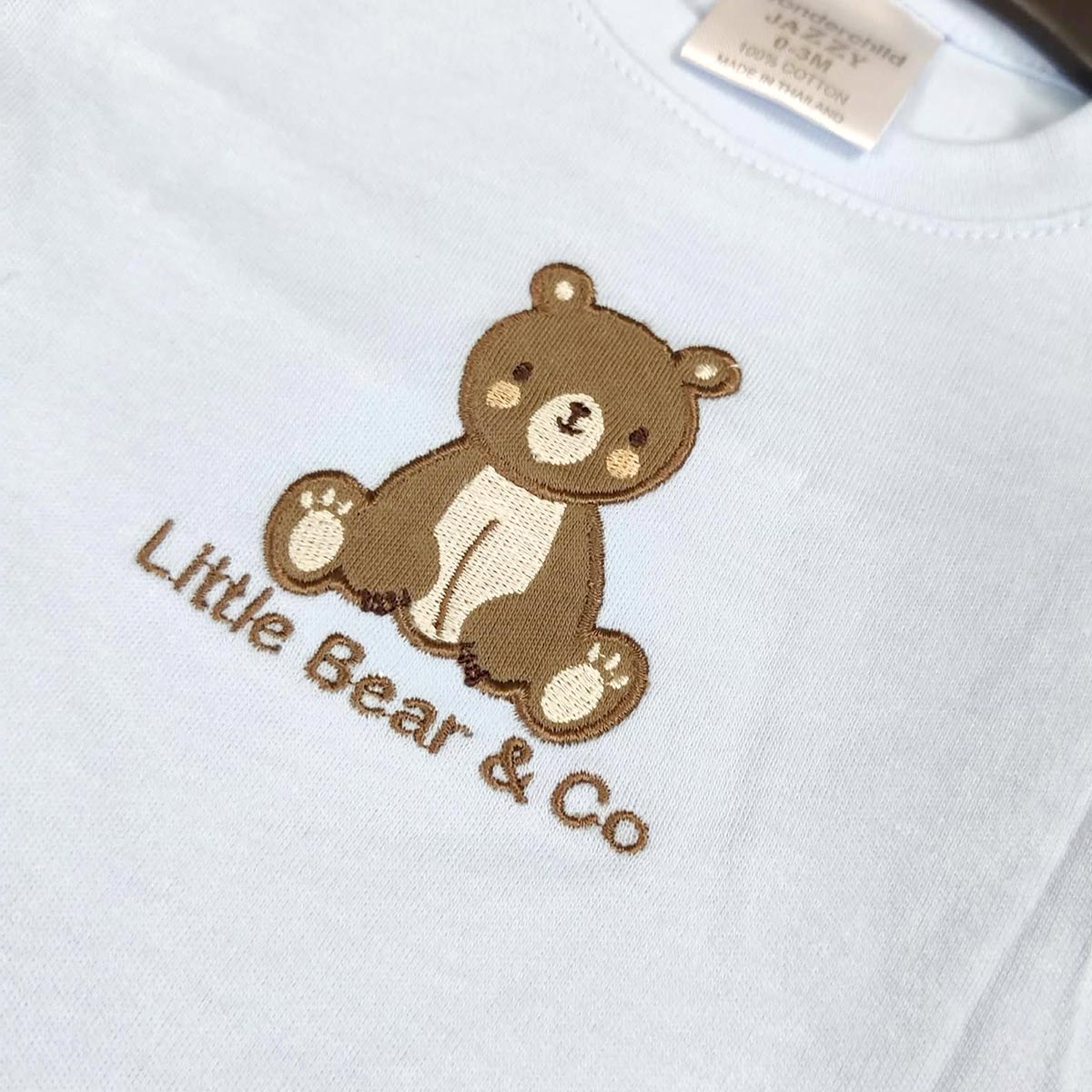 WONDERCHILD LIGHT BLUE LITTLE BEAR T-SHIRT WITH TROUSER 2 PIECES SET