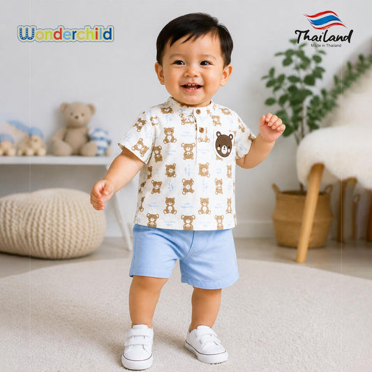 WONDERCHILD LITTLE BEAR & CO 2 PCS TEE & SHORTS SET